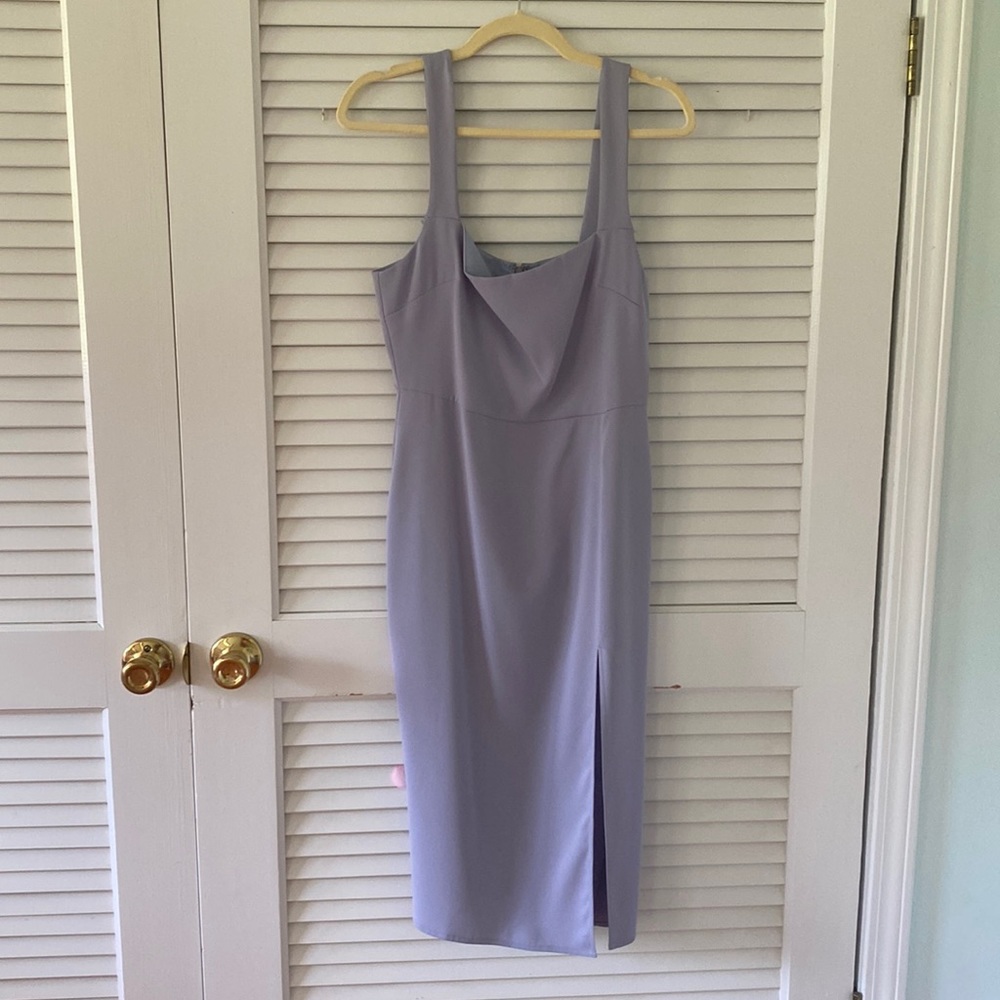 BABATON Aritzia periwinkle midi dress size 8 •
